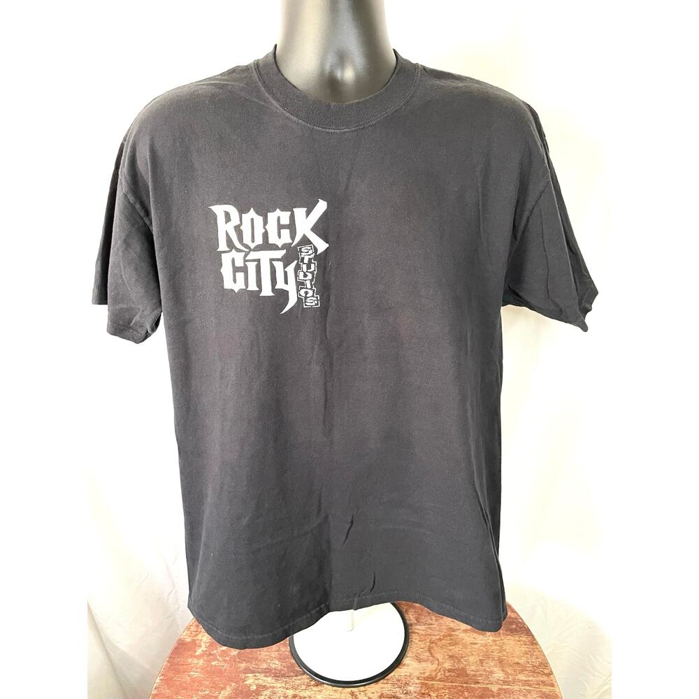 Rock City Studios Security Black T-Shirt Hanes Beefy L